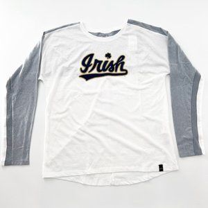 Women's Under armour White "Irish" college Long sleeve T Shirt Youth size XL NWT